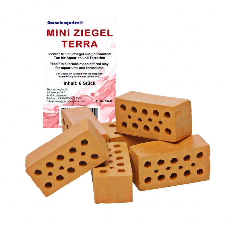 Mini Ziegel 6 Stück - Aquaristik - LandGarnelengarten4262484914488