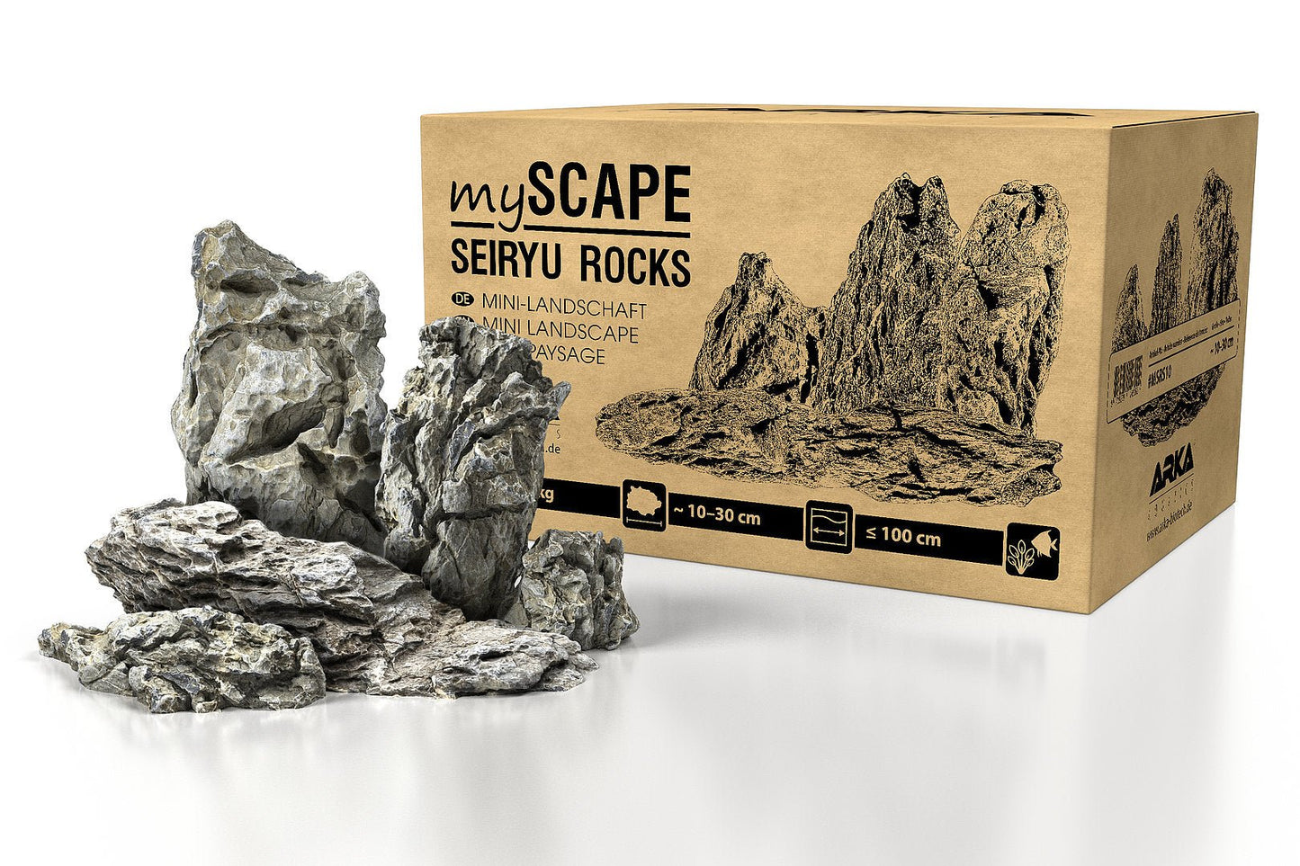 myScape - Rocks Seiryu - Mini - Landschaft 1kg - Aquaristik - LandAquaristik - Land